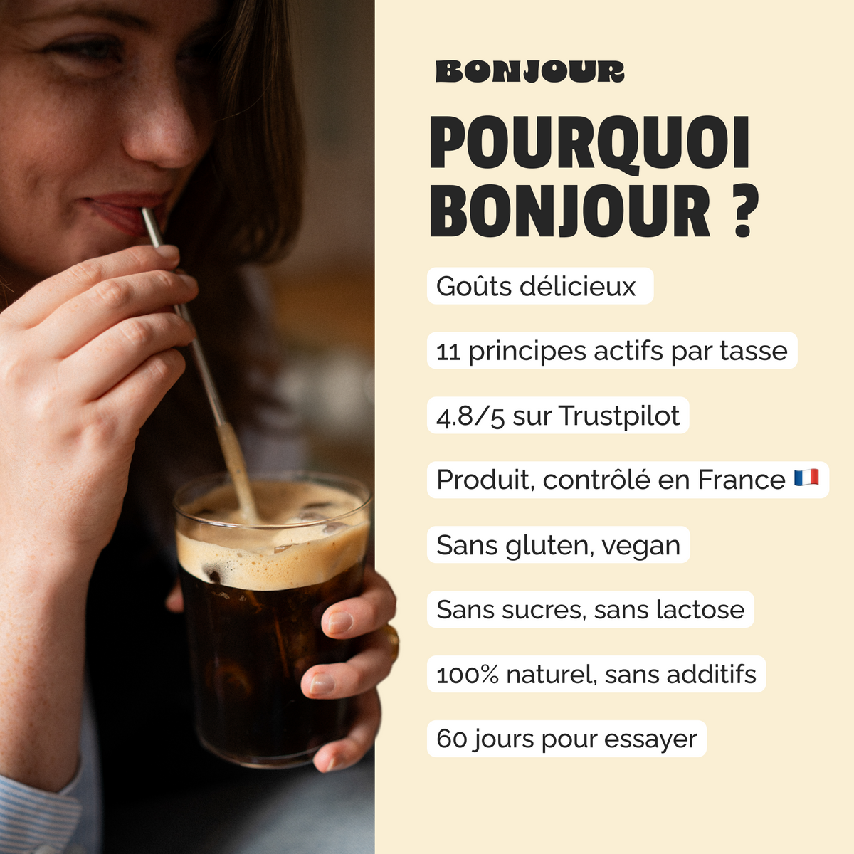 Bonjour – GOURMAND, COMPLET ET NATUREL